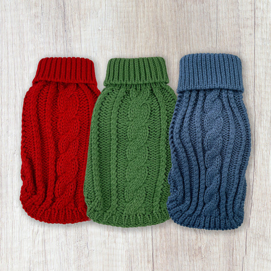 Cable Knit Sweaters for Pets